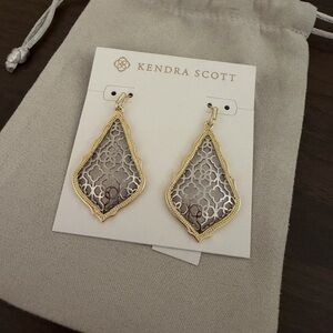 Kendra Scott Gold and Silver Teardrop Earrings
